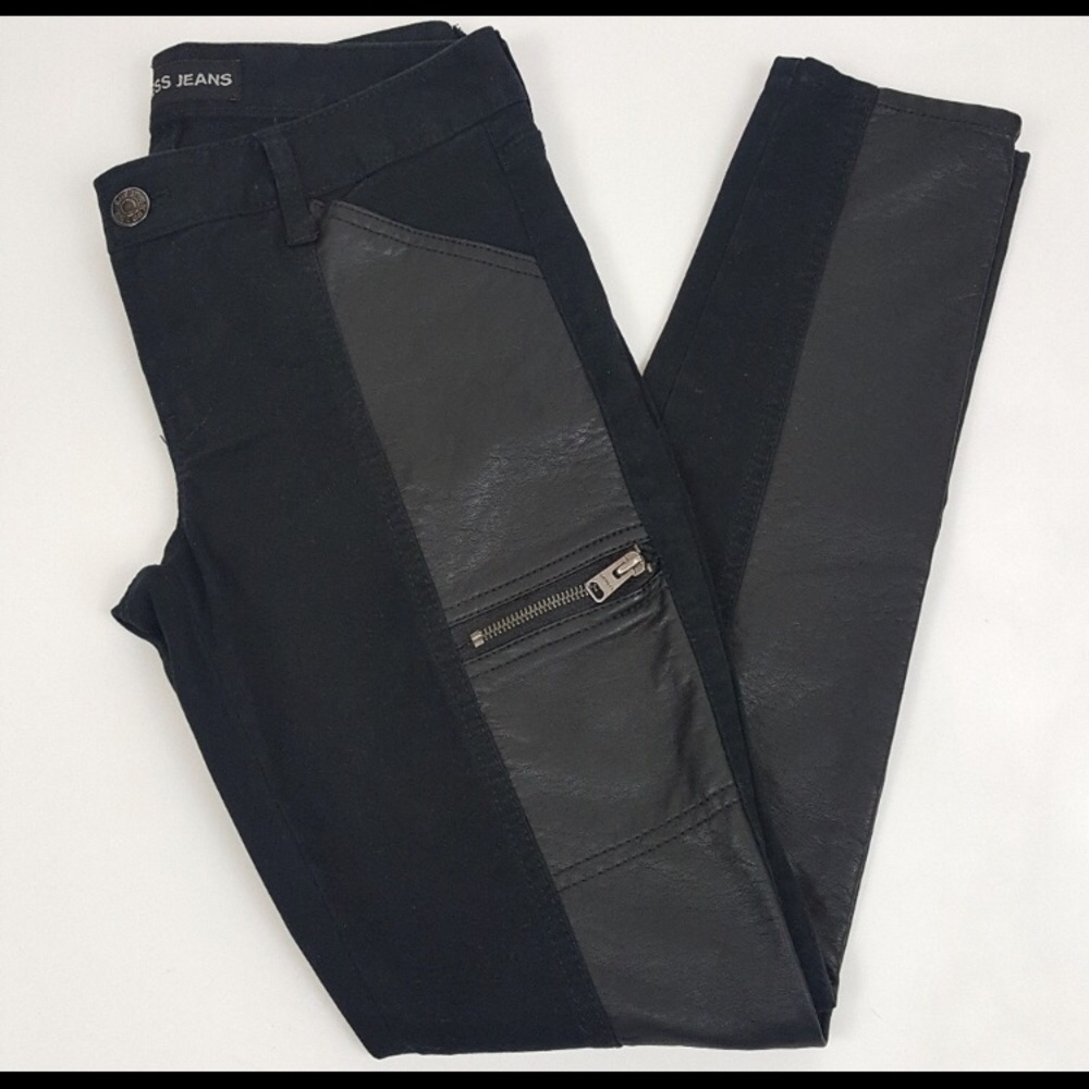 Express moto vegan leather skinny jogging s